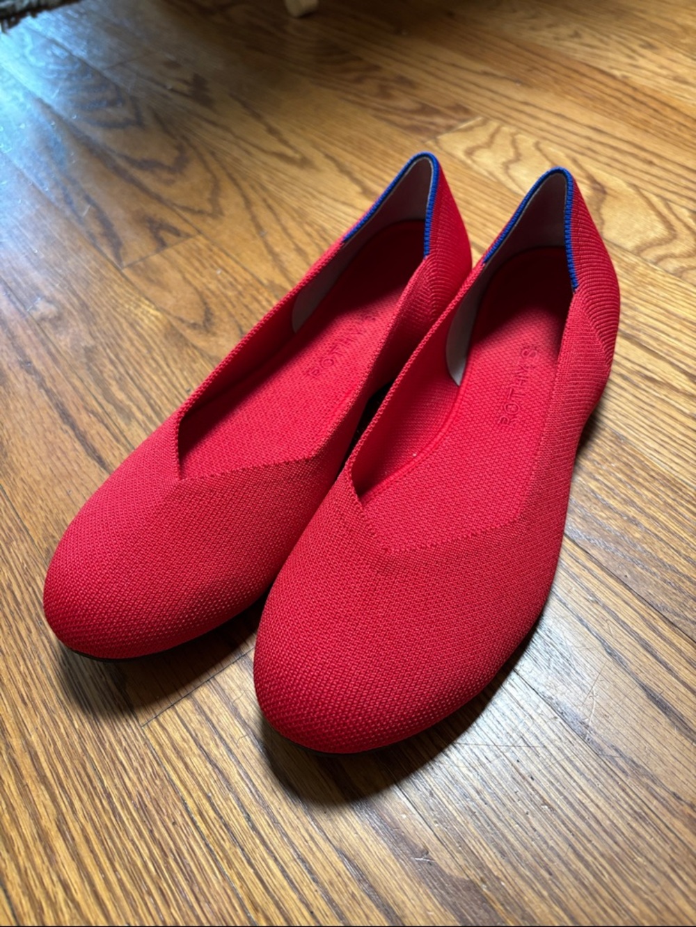 Rothy’s Red Knit Slip-On Women’s Flats 9.5 EUC
